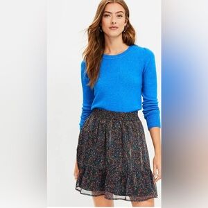 LOFT shimmer paisley tiered skirt